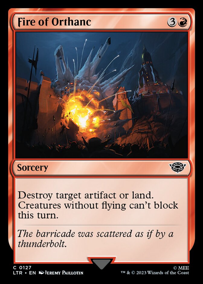 MTG Card Title: Fire of Orthanc LTR/127