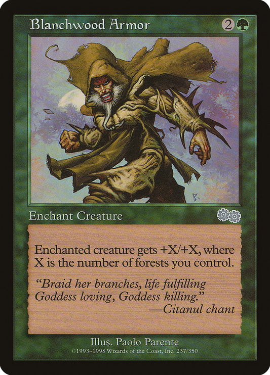 MTG Card Title: Blanchwood Armor USG/237