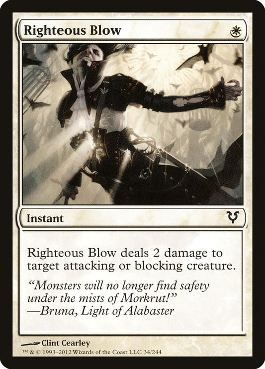 MTG Card Title: Righteous Blow AVR/34