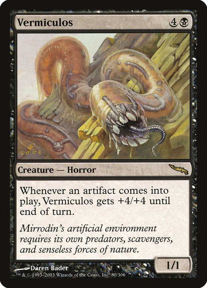 MTG Card Title: Vermiculos MRD/80