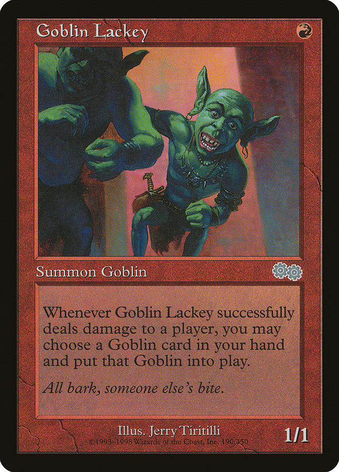 MTG Card Title: Goblin Lackey USG/190