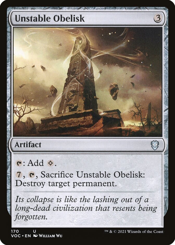 MTG Card Title: Unstable Obelisk VOC/170