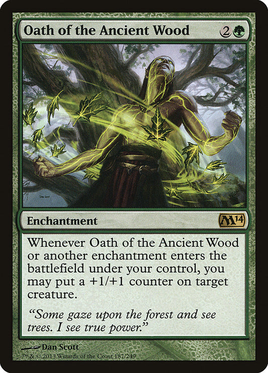 MTG Card Title: Oath of the Ancient Wood M14/187