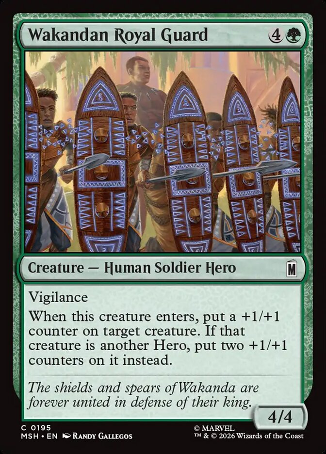 MTG Card Title: Wakandan Royal Guard MSH/195