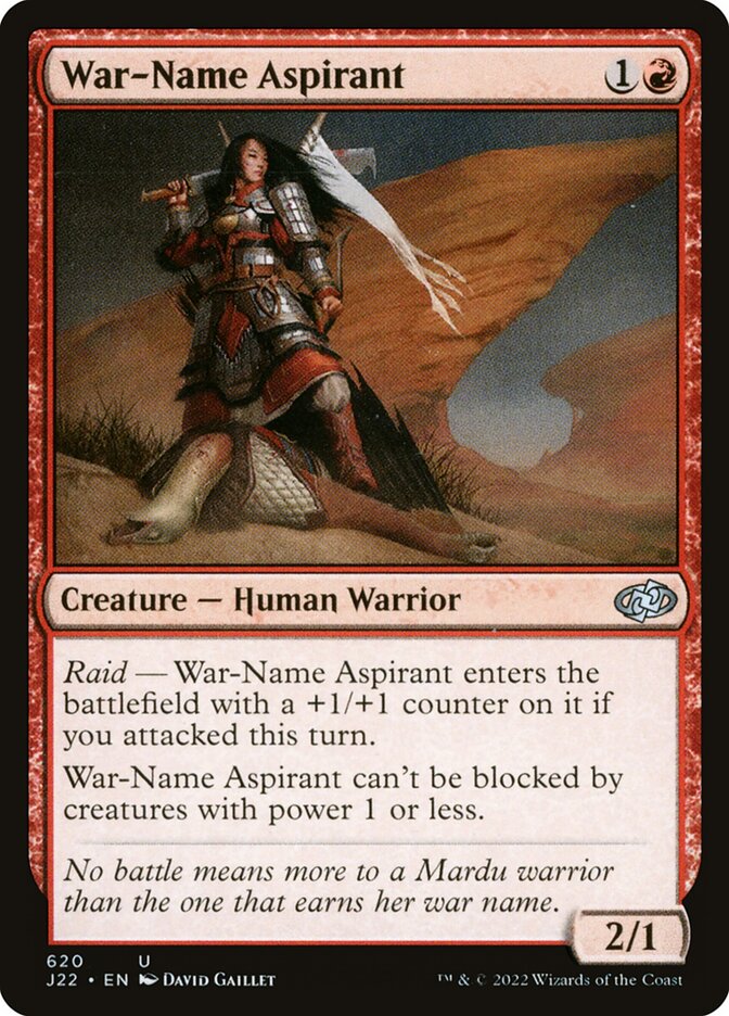 MTG Card Title: War-Name Aspirant J22/620