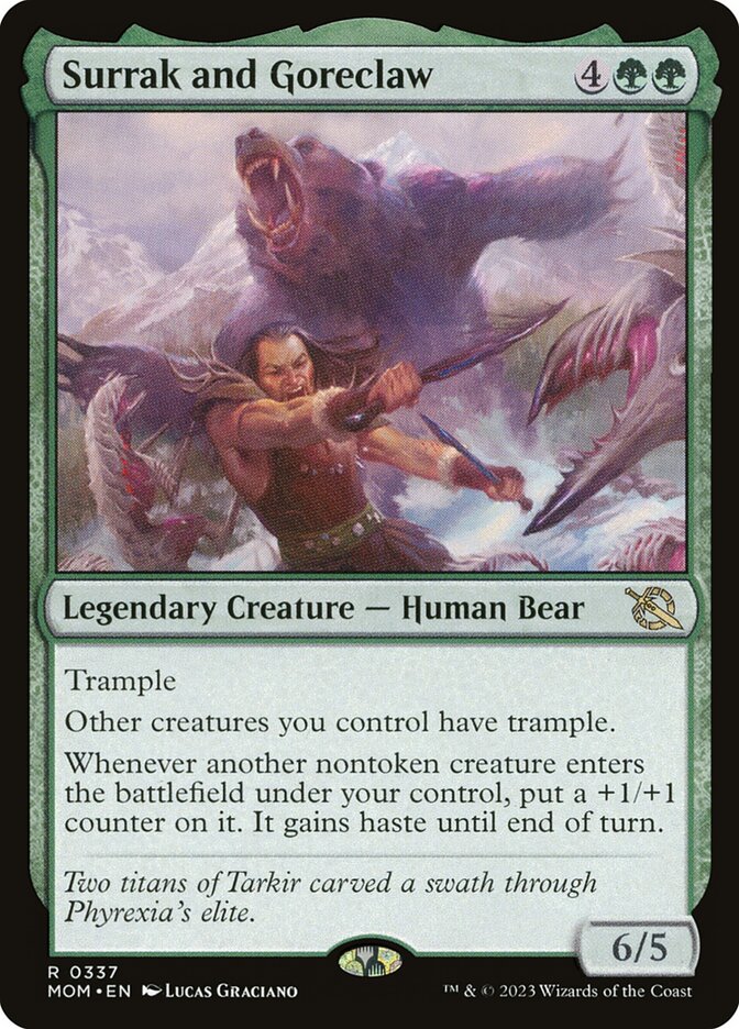 MTG Card Title: Surrak and Goreclaw MOM/337
