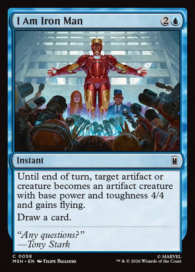 MTG Card Title: I Am Iron Man MSH/58