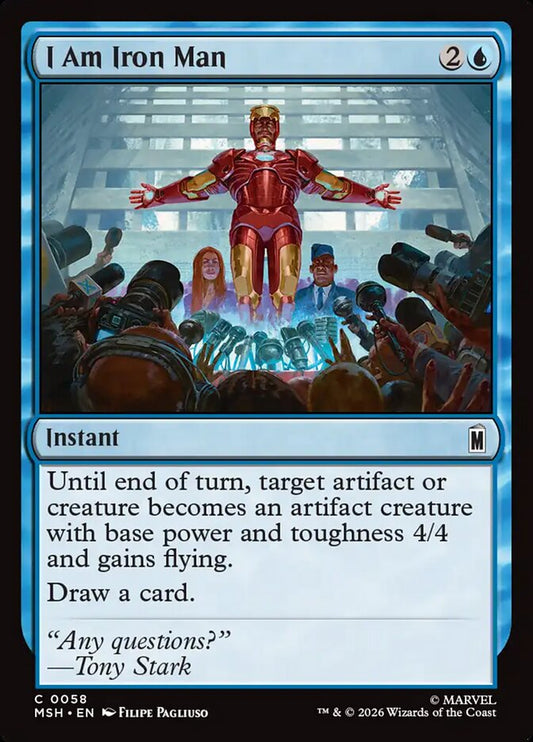 MTG Card Title: I Am Iron Man MSH/58