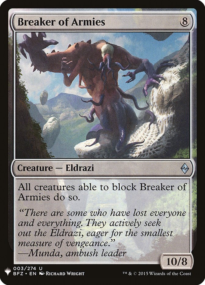 MTG Card Title: Breaker of Armies PLST/BFZ-3