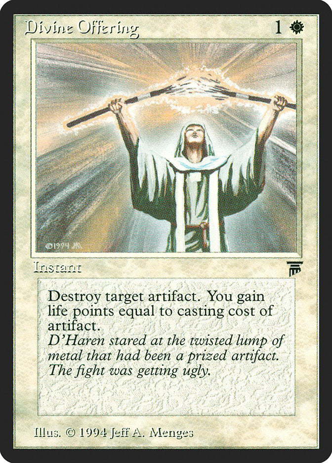 MTG Card Title: Divine Offering LEG/9