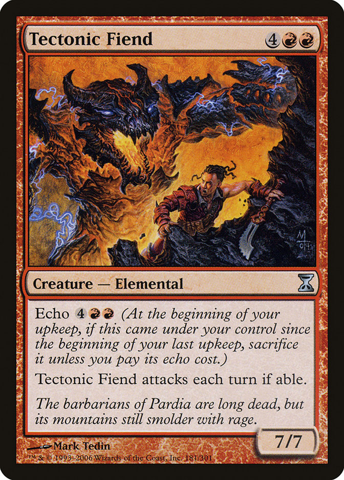 MTG Card Title: Tectonic Fiend TSP/181
