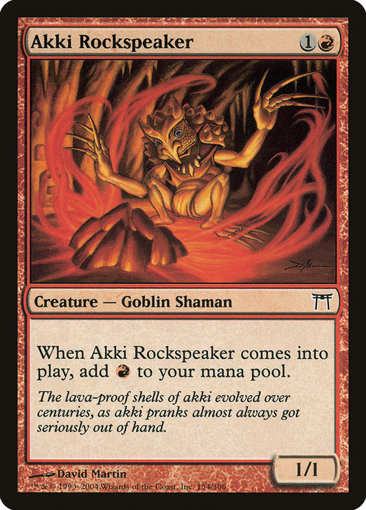 MTG Card Title: Akki Rockspeaker CHK/154