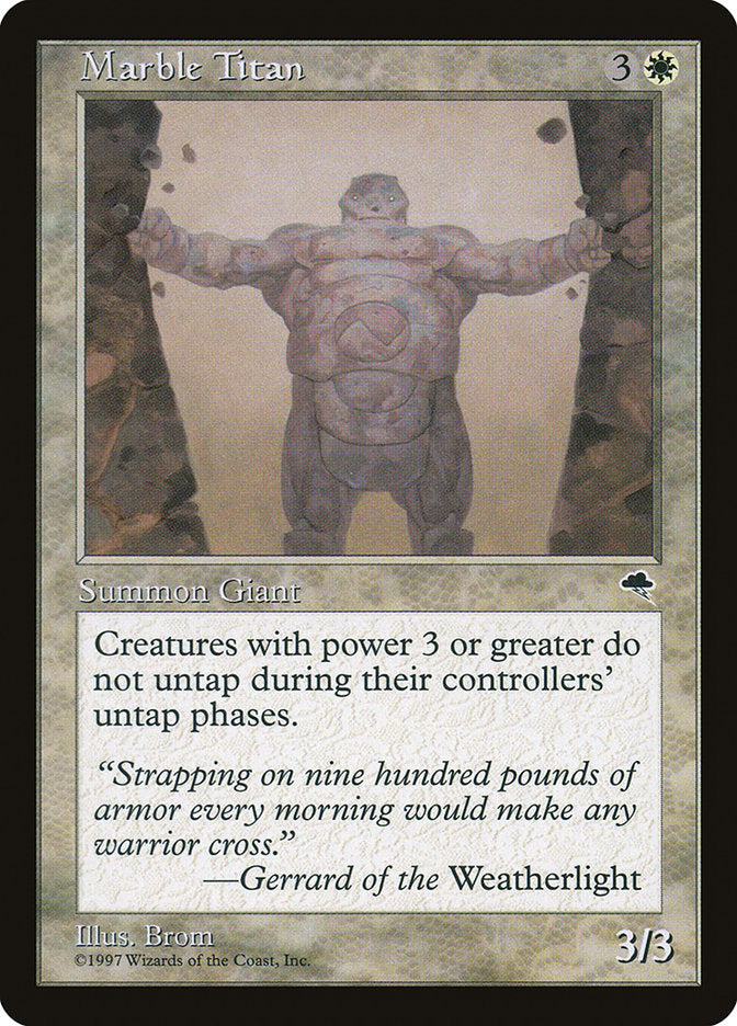 MTG Card Title: Marble Titan TMP/28