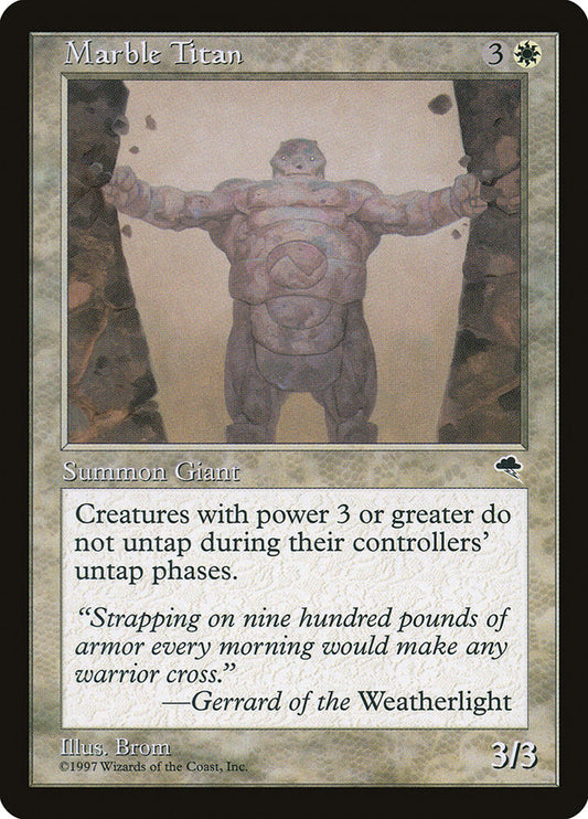 MTG Card Title: Marble Titan TMP/28
