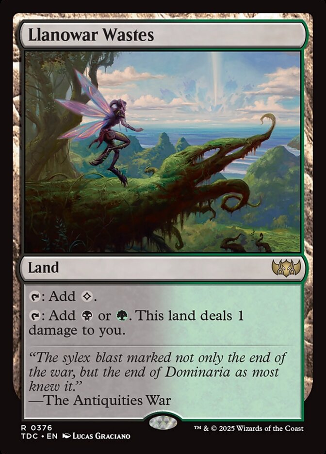 MTG Card Title: Llanowar Wastes TDC/376
