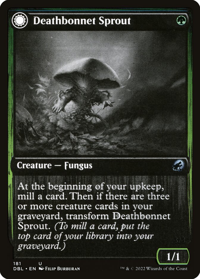 MTG Card Title: Deathbonnet Sprout // Deathbonnet Hulk DBL/181