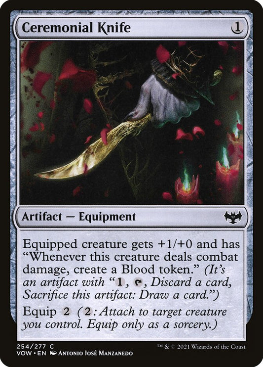 MTG Card Title: Ceremonial Knife VOW/254