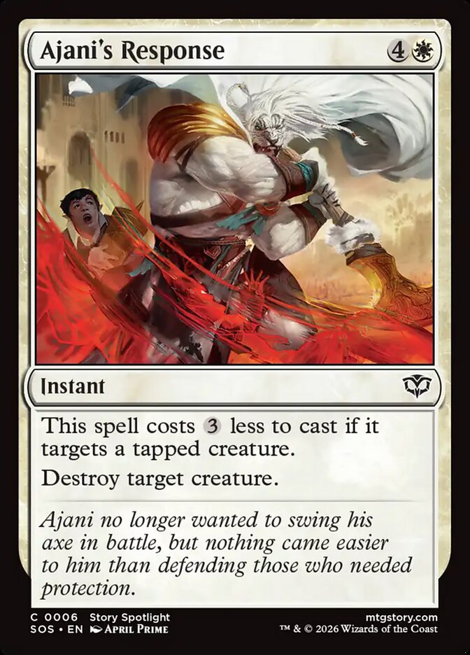 MTG Card Title: Ajani's Response SOS/6
