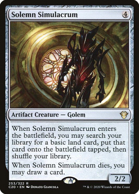 MTG Card Title: Solemn Simulacrum C20/253