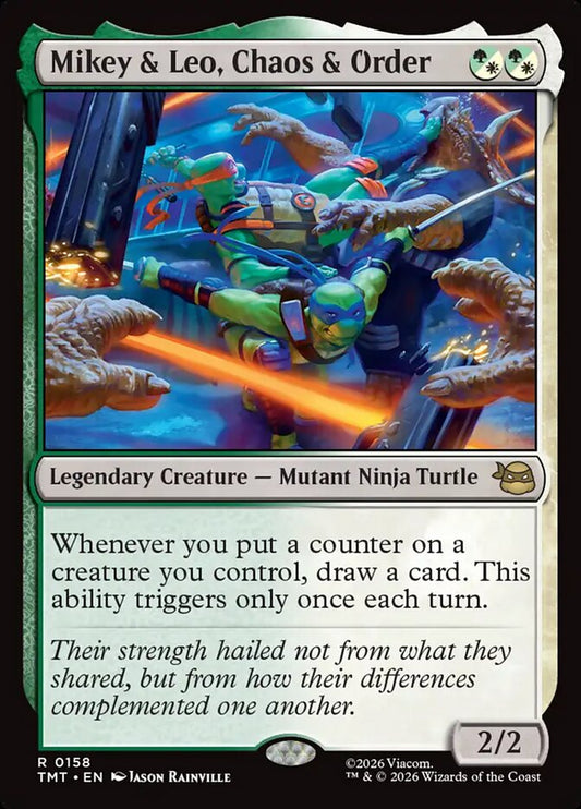 MTG Card Title: Mikey & Leo, Chaos & Order TMT/158