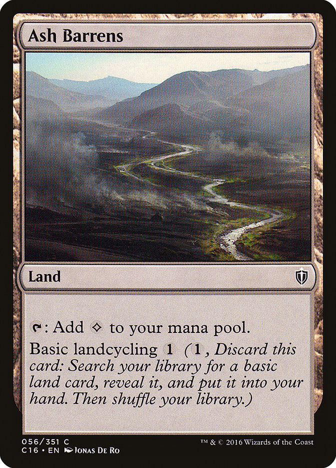 MTG Card Title: Ash Barrens C16/56