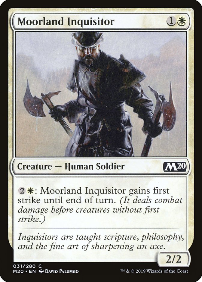 MTG Card Title: Moorland Inquisitor M20/31