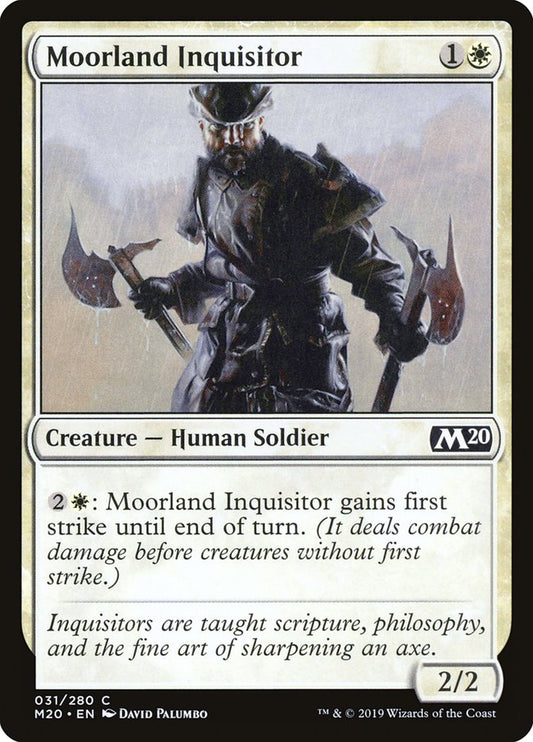 MTG Card Title: Moorland Inquisitor M20/31