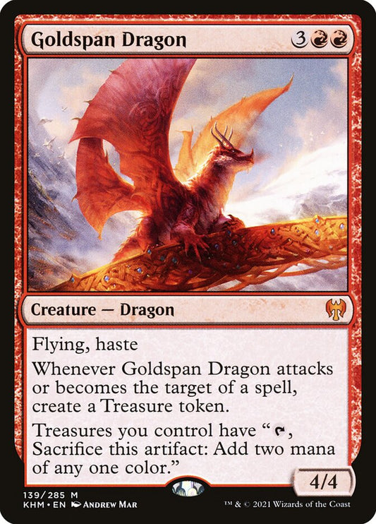 MTG Card Title: Goldspan Dragon KHM/139