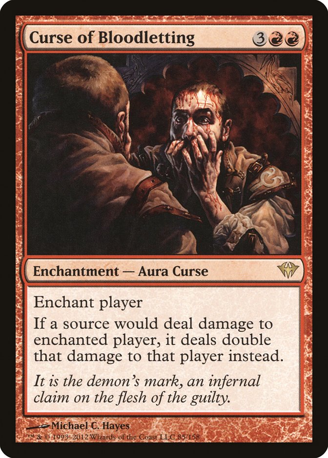 MTG Card Title: Curse of Bloodletting DKA/85