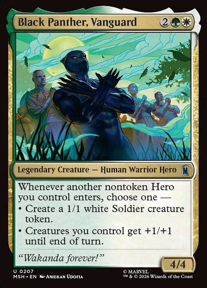 MTG Card Title: Black Panther, Vanguard MSH/207