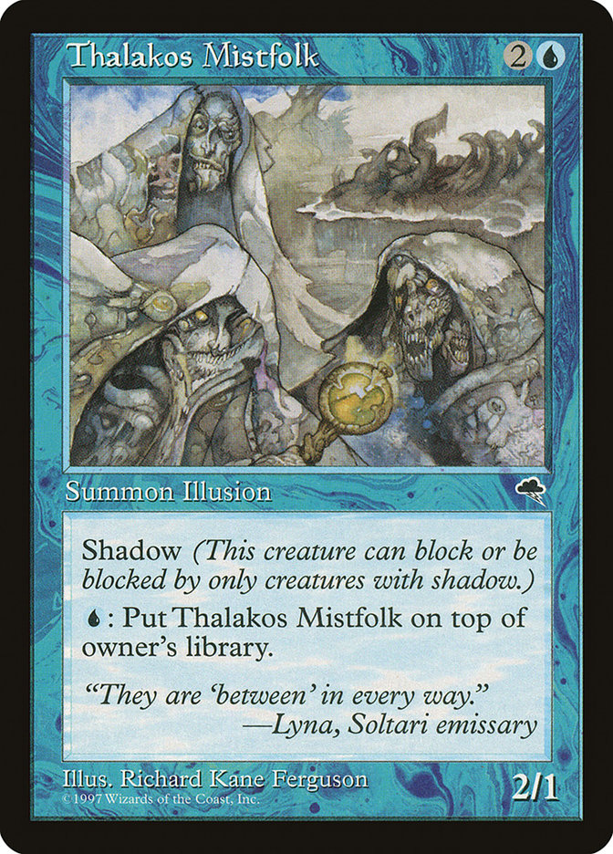 MTG Card Title: Thalakos Mistfolk TMP/93