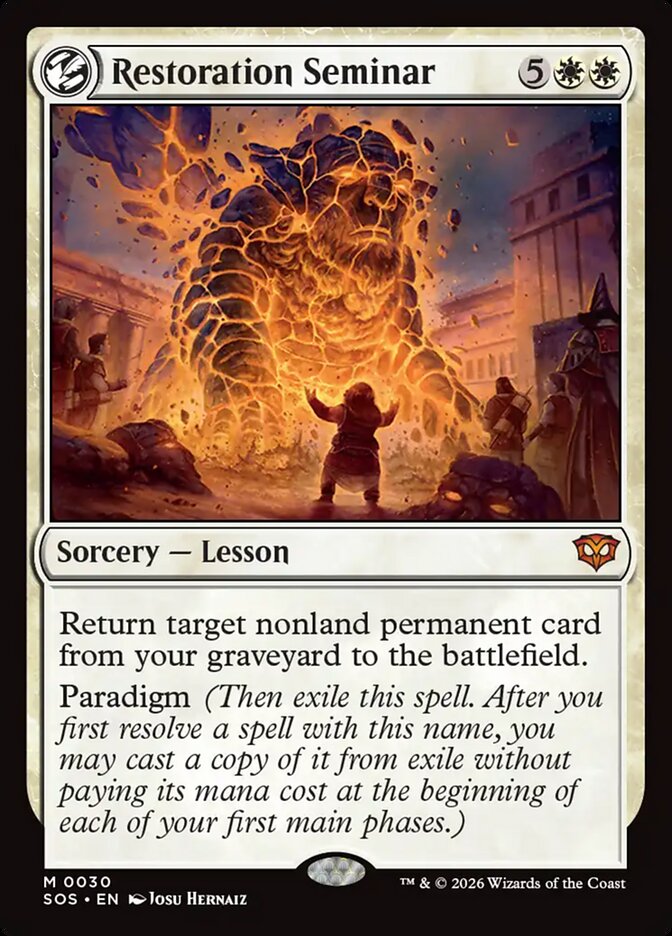 MTG Card Title: Restoration Seminar SOS/30