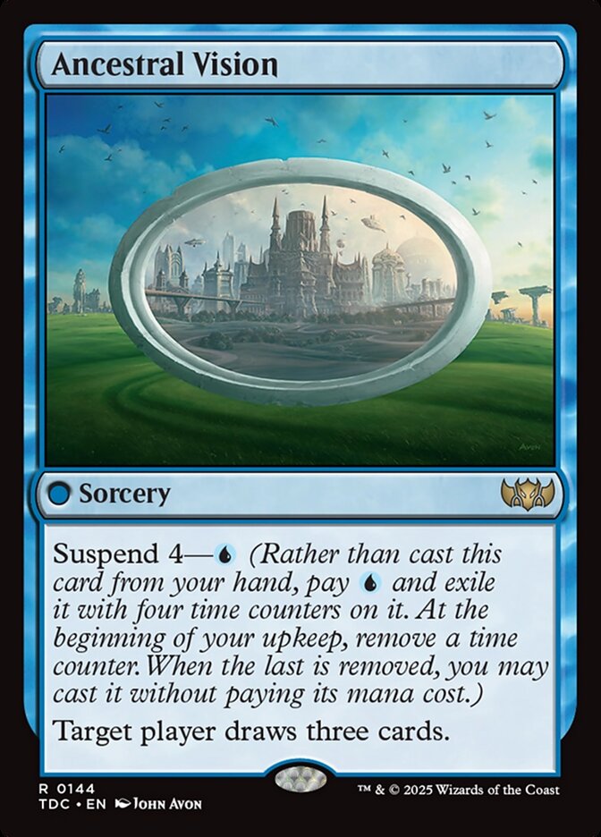 MTG Card Title: Ancestral Vision TDC/144