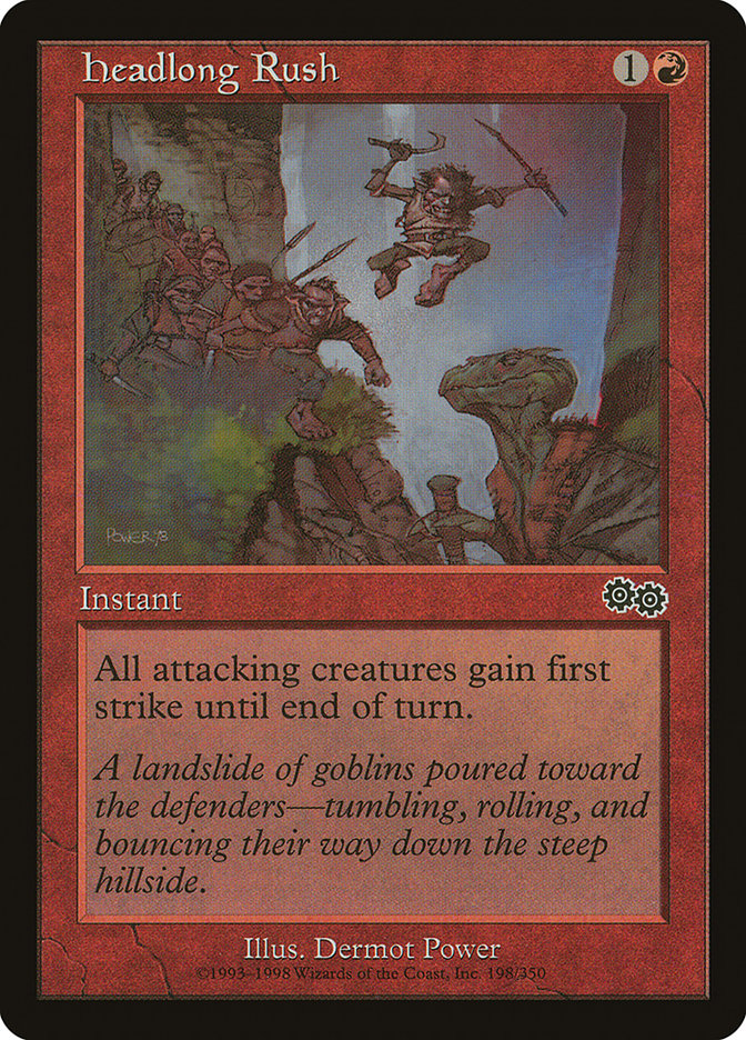 MTG Card Title: Headlong Rush USG/198