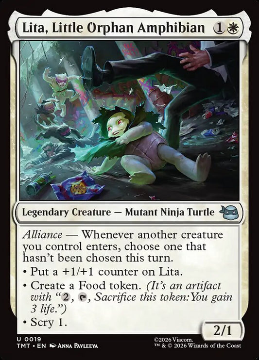 MTG Card Title: Lita, Little Orphan Amphibian TMT/19