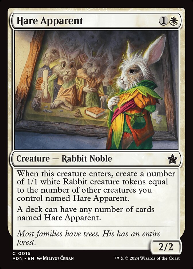 MTG Card Title: Hare Apparent FDN/15