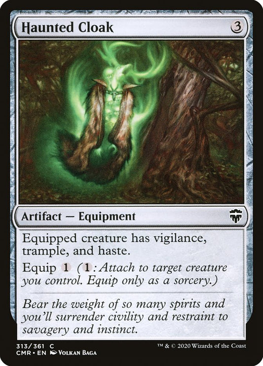 MTG Card Title: Haunted Cloak CMR/313