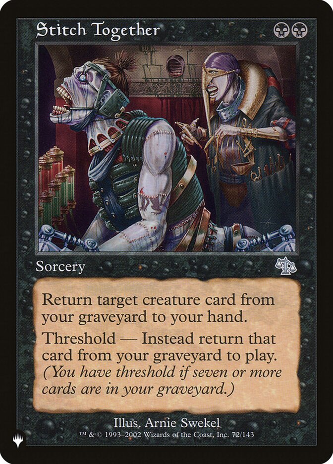 MTG Card Title: Stitch Together PLST/JUD-72