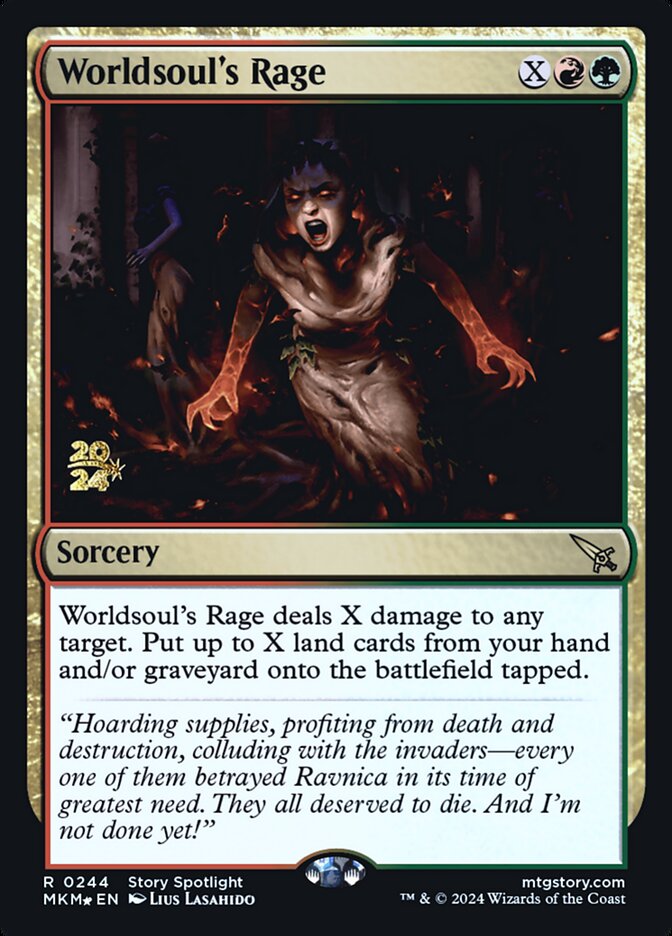 MTG Card Title: Worldsoul's Rage PMKM/244s