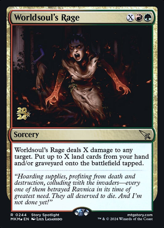 MTG Card Title: Worldsoul's Rage PMKM/244s