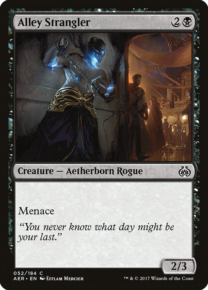 MTG Card Title: Alley Strangler AER/52