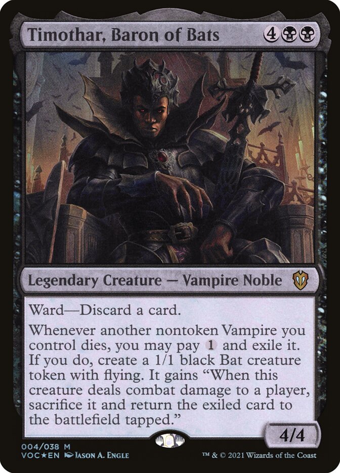 MTG Card Title: Timothar, Baron of Bats VOC/4