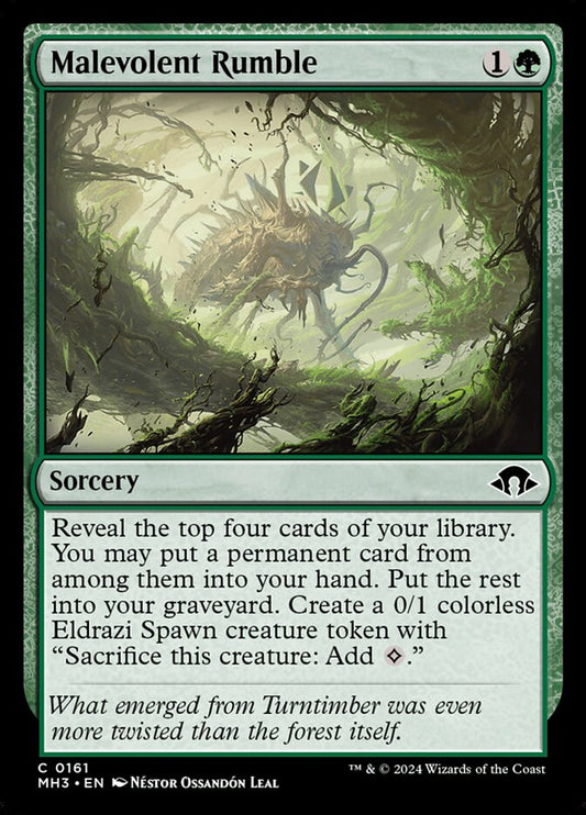 MTG Card Title: Malevolent Rumble MH3/161