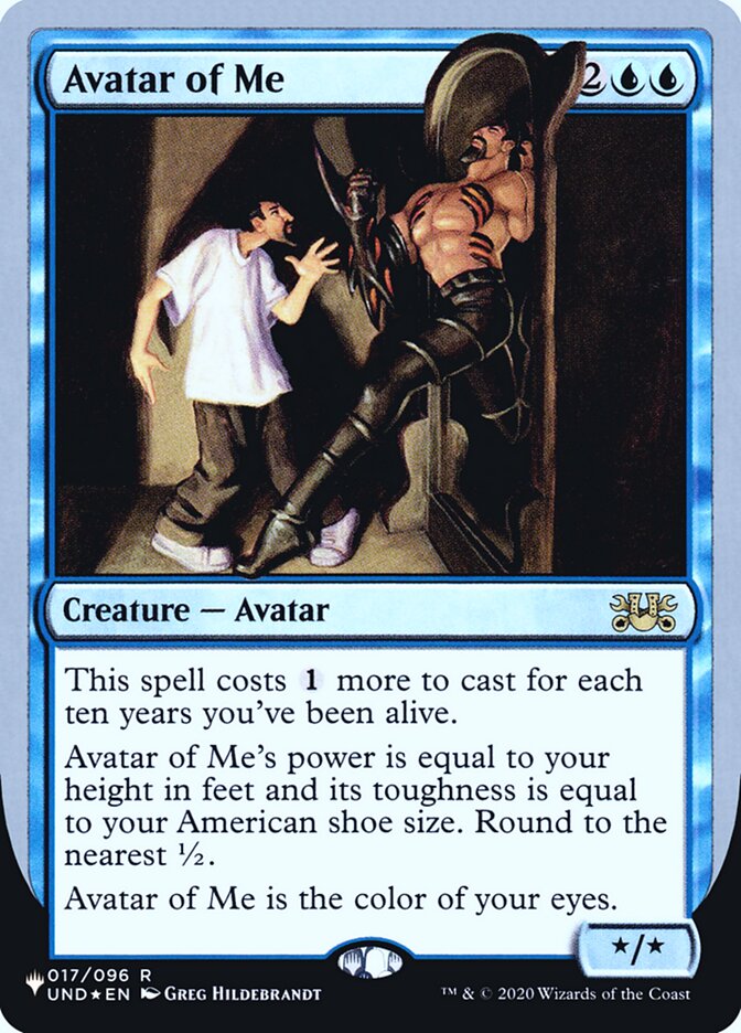 MTG Card Title: Avatar of Me ULST/12