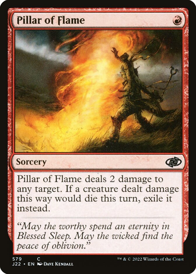 MTG Card Title: Pillar of Flame J22/579