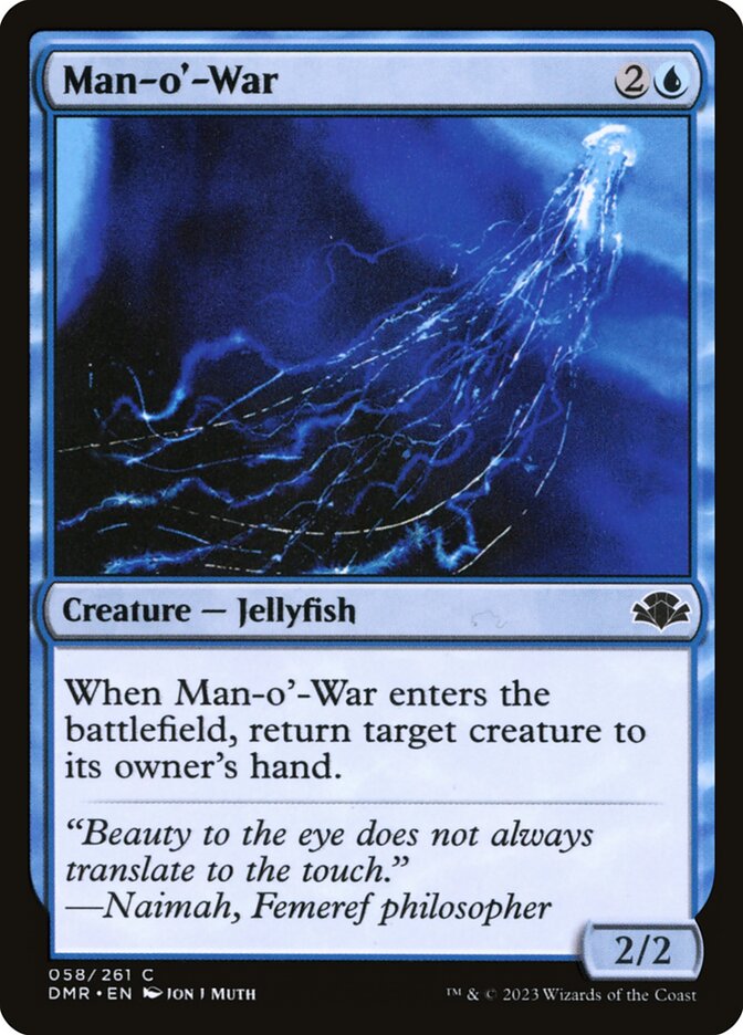 MTG Card Title: Man-o'-War DMR/58