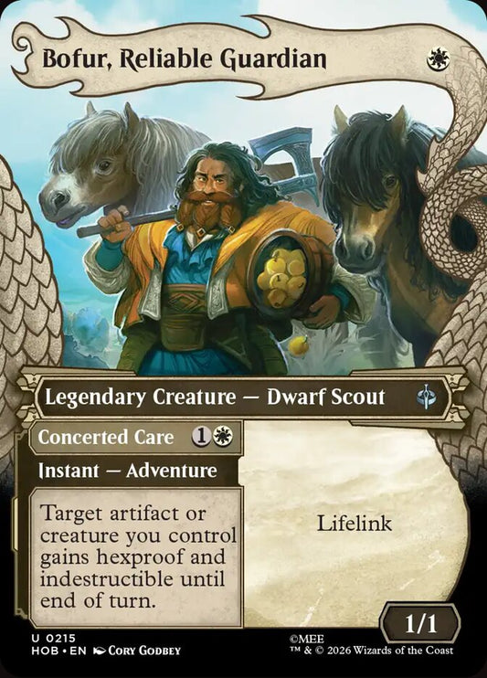MTG Card Title: Bofur, Reliable Guardian // Concerted Care HOB/215