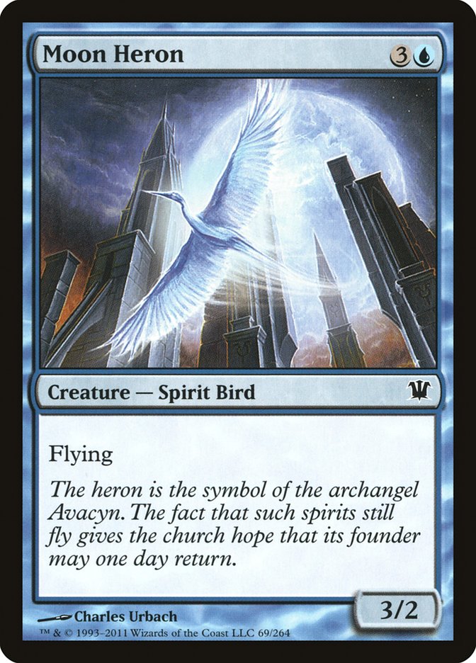 MTG Card Title: Moon Heron ISD/69