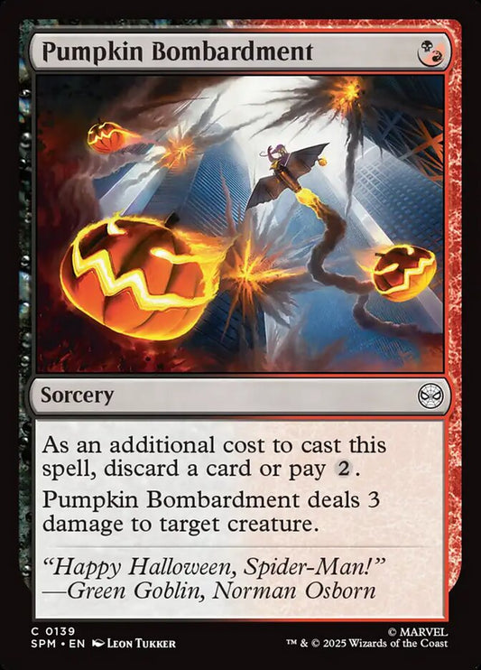 MTG Card Title: Pumpkin Bombardment SPM/139