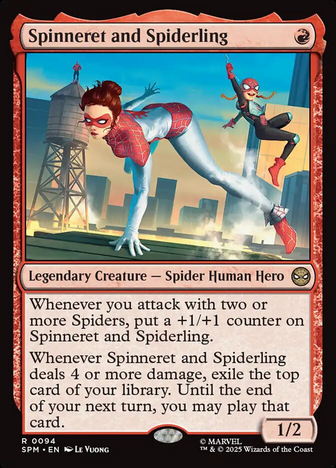 MTG Card Title: Spinneret and Spiderling SPM/94